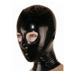 Black Full Face Latex Mask – Open Eyes & Nose