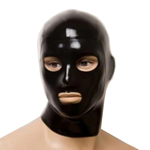 Black Latex Hood – Beginner-Friendly BDSM Design