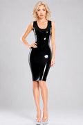Black Latex sheath dress