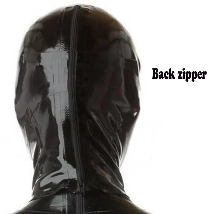 Black Latex Hood – Large Eye & Mouth Openings