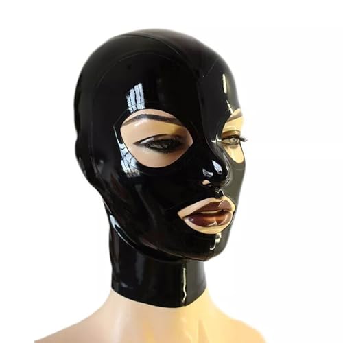 Black Stretch Latex Hood – Open Eyes & Mouth