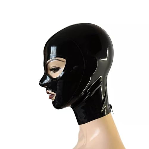 Black Stretch Latex Hood – Open Eyes & Mouth