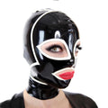 Black & White Latex Hood – Large Eye & Mouth Openings