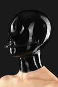 Latex Hood– Two-Slider Mouth Zipper & Nostril Cutouts