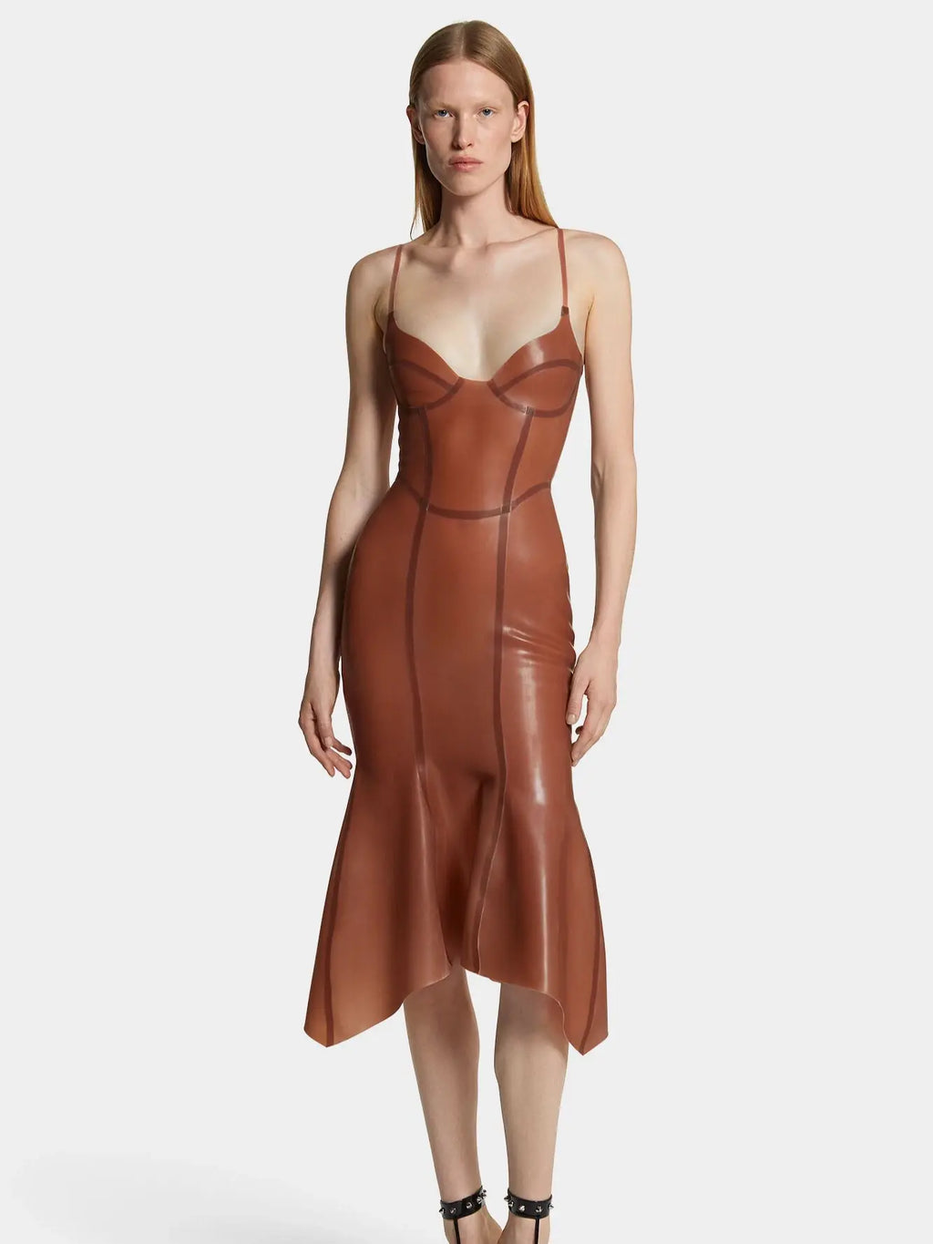 Antique Rose Latex Mermaid Dress — Corset Top