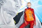 Orange 'Astro Blaze' Latex Catsuit