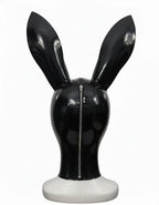 Black Latex Bunny Hood