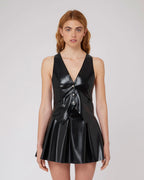 Black Latex Vest Top with Snap Buttons