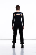 Black Long Sleeve Latex Top