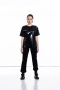 Black Oversized Latex T-Shirt
