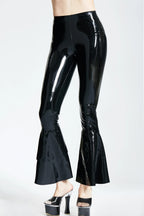 Black Flared=Latex Legs Pants