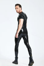 Black Male Latex Basic T-Shirt