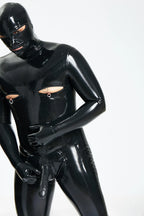Black Male 'Hammam' Total Body Latex Catsuit With Sheath