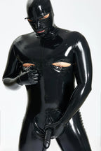 Black Male 'Hammam' Total Body Latex Catsuit With Sheath