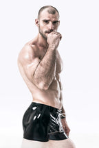 Black Male Latex 'Lace Your Waist' Briefs