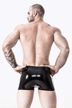 Black Male Latex 'Lace Your Waist' Briefs