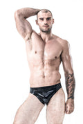 Black Male Latex Swimming Brief