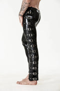 Black Male Multi-Buckled Latex Jeans