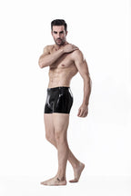 Black Male Latex Short-Leg Briefs/Trunks
