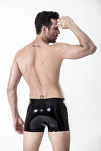 Black Male Latex Short-Leg Briefs/Trunks