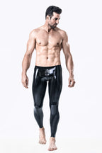Black Male Latex Standard Leggings
