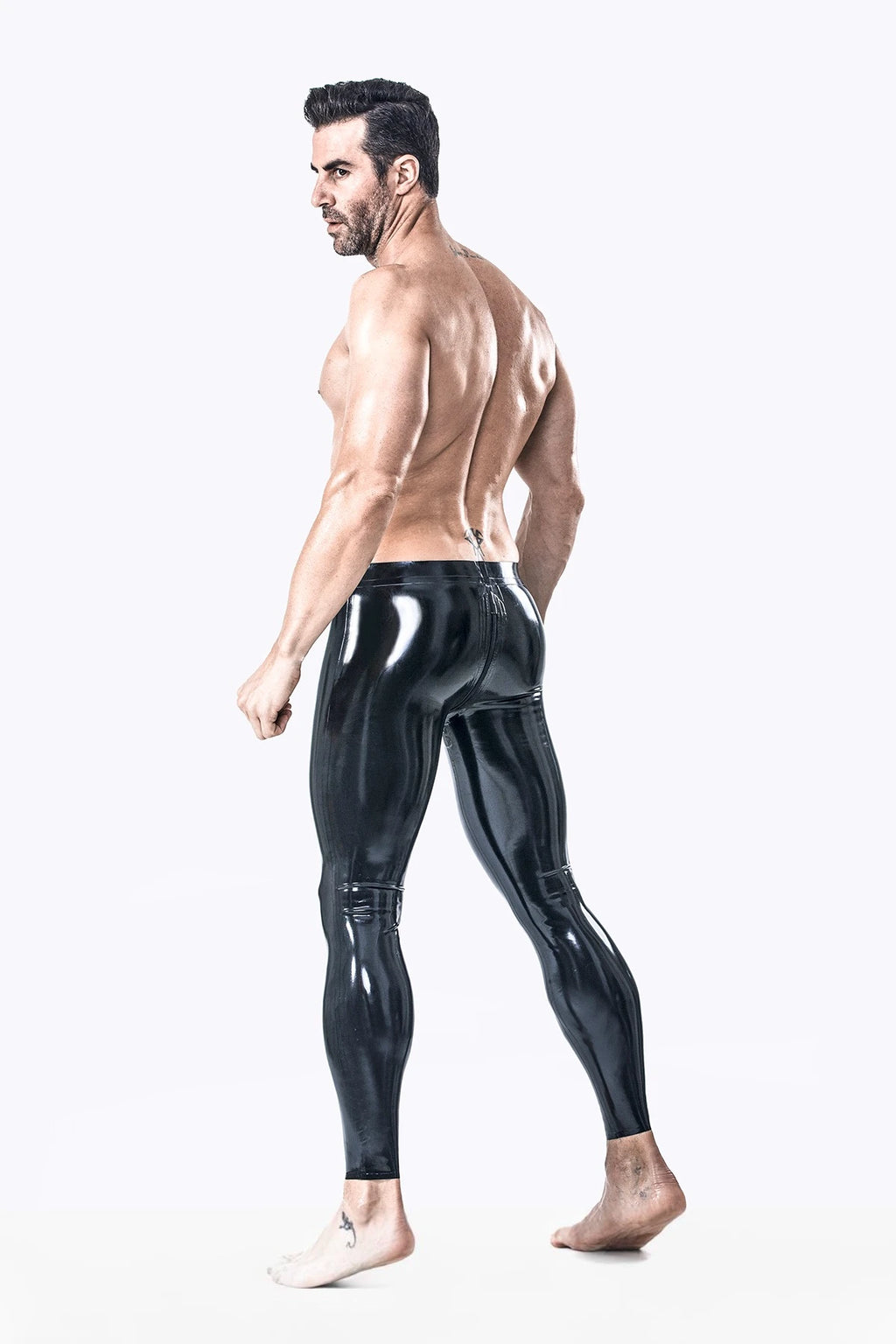Black Male Latex Standard Leggings