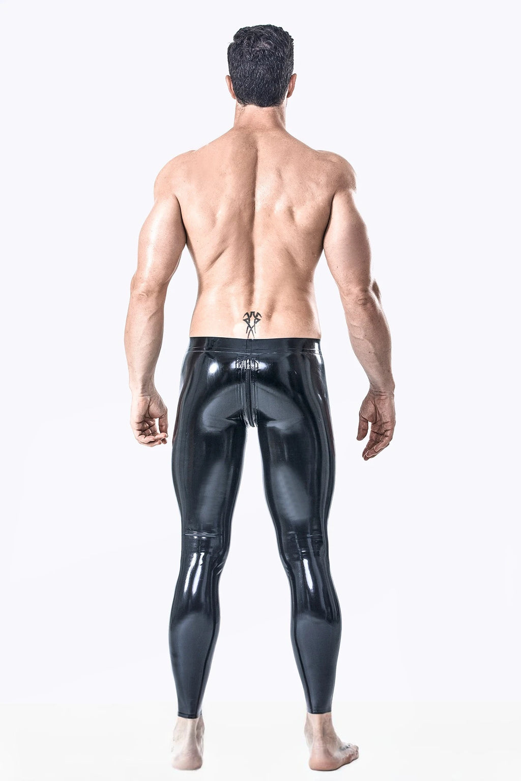 Black Male Latex Standard Leggings
