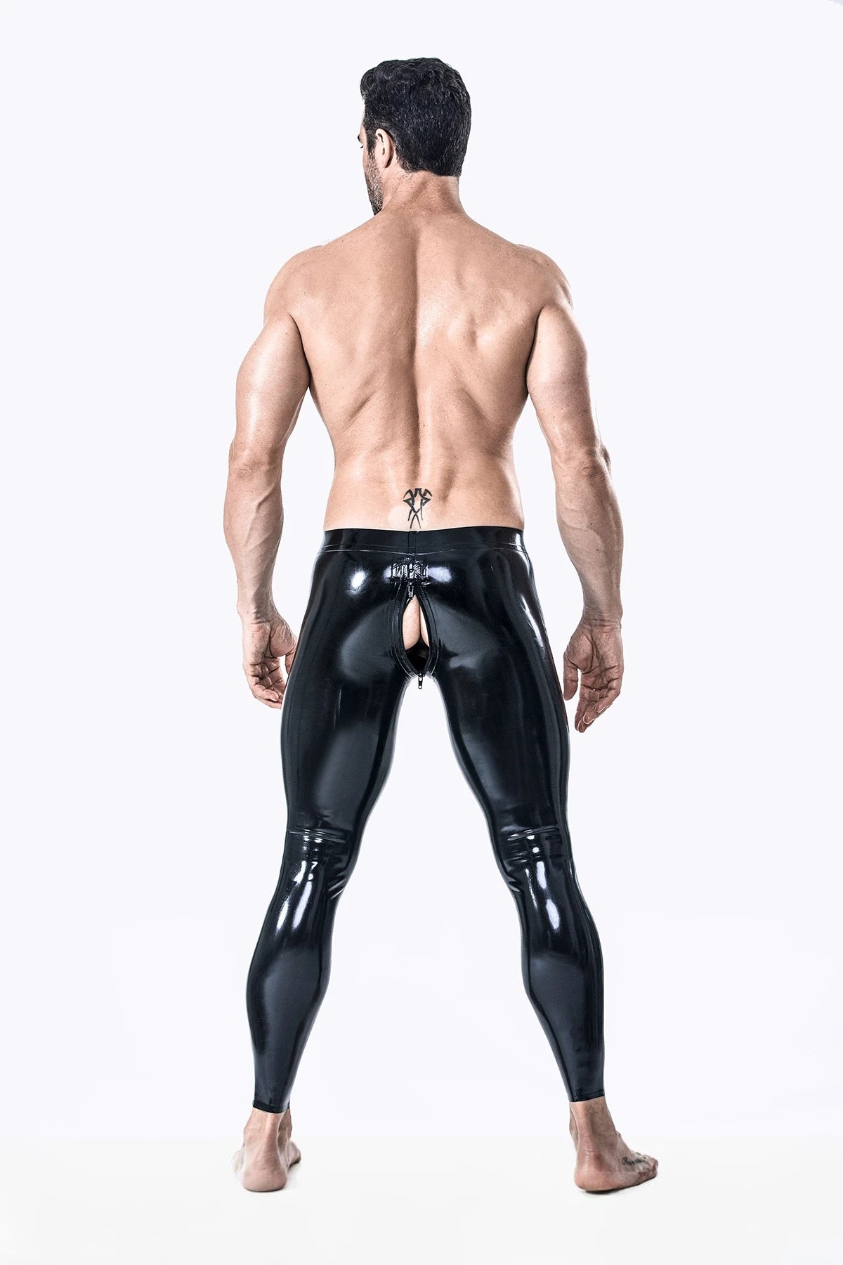 Black Male Latex Standard Leggings