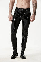 Black Male Latex Standard Levi Style Slim Cut Jeans
