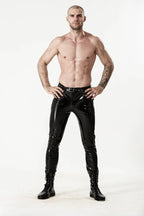 Black Male Latex Standard Levi Style Slim Cut Jeans