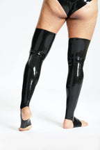 Black Male Latex Stirrup Stockings