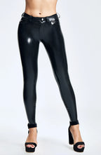 Black Standard Female Skinny Latex Jeans