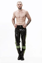 Black Male 'Emergency' Latex Uniform Pants