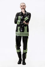Black Male 'Rescue Service' Latex Uniform Latex Jacket