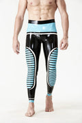 Black Male HIgh-Waisted Zipper-less Latex Leggings