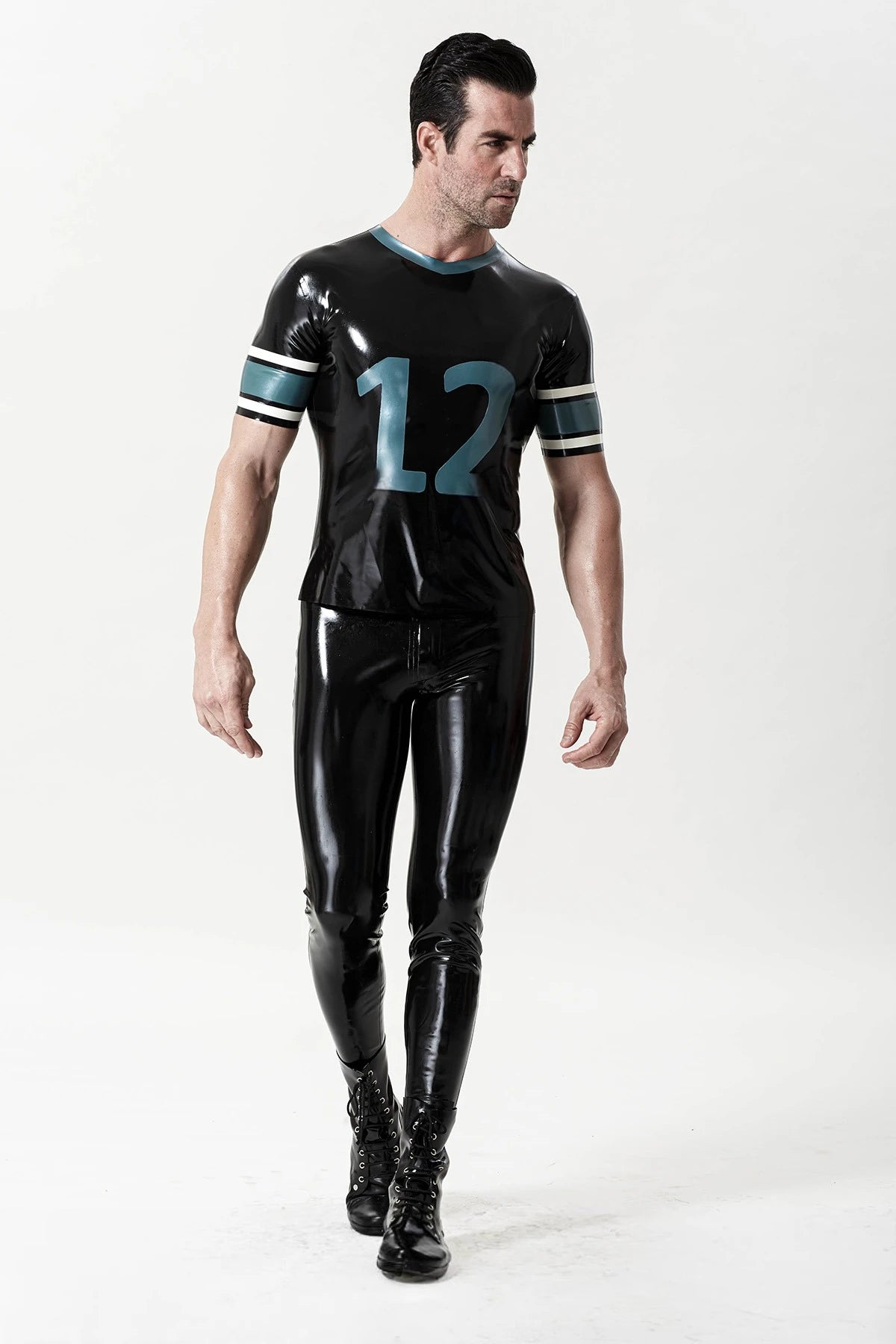Black Male Latex Sportsman No. 12 T-Shirt
