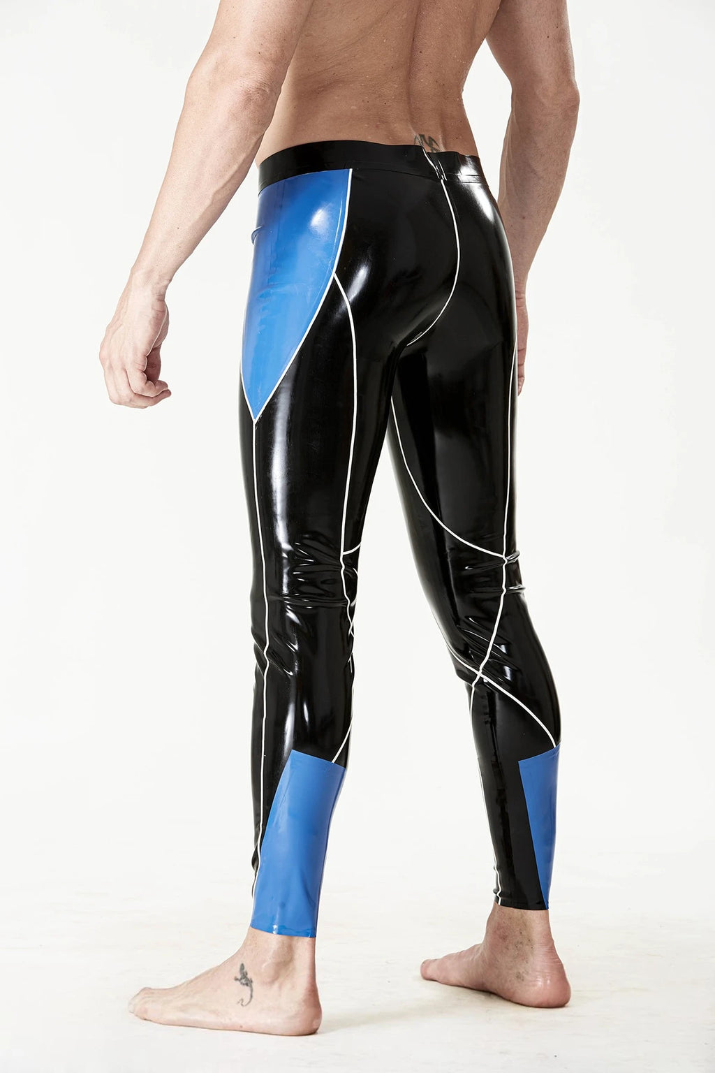 Black Male 'Hip-Hop' Zipper-less Latex Leggings