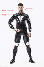 Black Male 'Moto-Elite' Latex Catsuit
