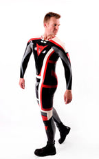 Black Male Classic Moto Latex Suit
