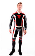 Black Male Classic Moto Latex Suit