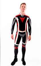 Black Male Classic Moto Latex Suit