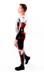 Black Male Classic Moto Latex Suit