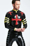 Black Male 'Crossway' Front Zip Latex Catsuit