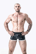 Black Male Latex Casual Exercising/Jogging Shorts