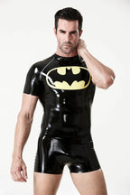 Black Male 'Flittermouse' Raglan-Sleeved Latex T-Shirt