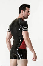 Black Male 'Armbands' Raglan Sleeve Latex T-Shirt