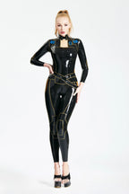 Black Midnight Mistress' Latex Catsuit
