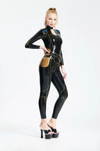 Black Midnight Mistress' Latex Catsuit
