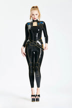 Black Midnight Mistress' Latex Catsuit