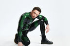 Black Male 'Herald' Back Zip Latex Catsuit